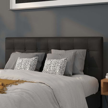Flash Furniture Headboard, Queen Size, Black Vinyl HG-HB1705-Q-BK-GG